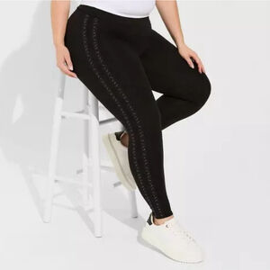 Torrid Full-Length Rinestone Side Legging (Size 1X, X-Large) NWT